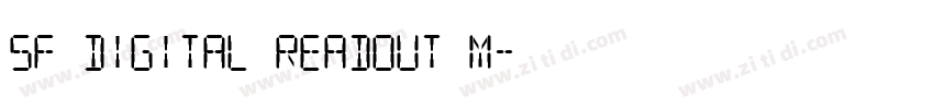 SF Digital Readout M字体转换